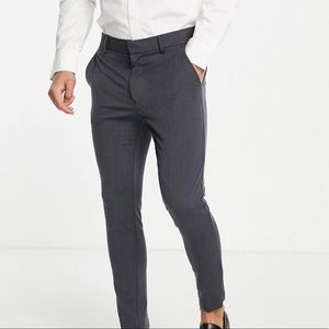ASOS super skinny crop pants in charcoal